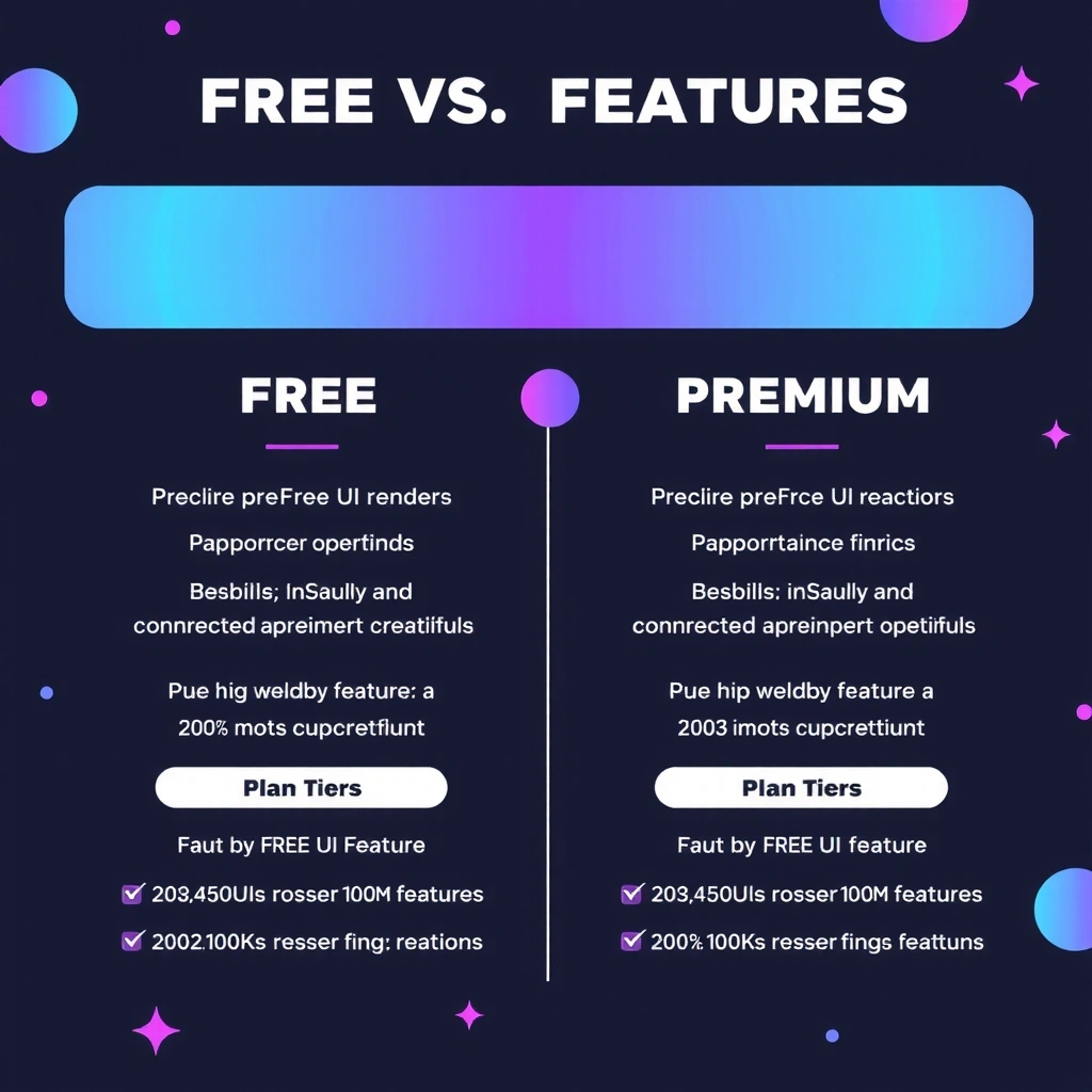 Premium features comparison chart